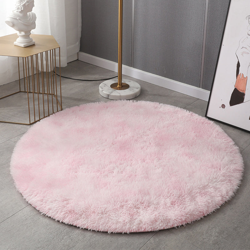 Simple Solid Color Rug Multi-Color Polyster Area Carpet Non-Slip Backing Pet Friendly Easy Care Indoor Rug for Bedroom Pink Clearhalo 'Area Rug' 'Casual' 'Rugs' Rug' 2480148
