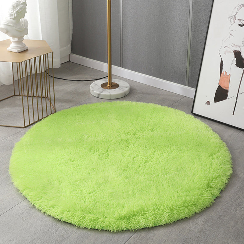 Simple Solid Color Rug Multi-Color Polyster Area Carpet Non-Slip Backing Pet Friendly Easy Care Indoor Rug for Bedroom Fruit Green Clearhalo 'Area Rug' 'Casual' 'Rugs' Rug' 2480150