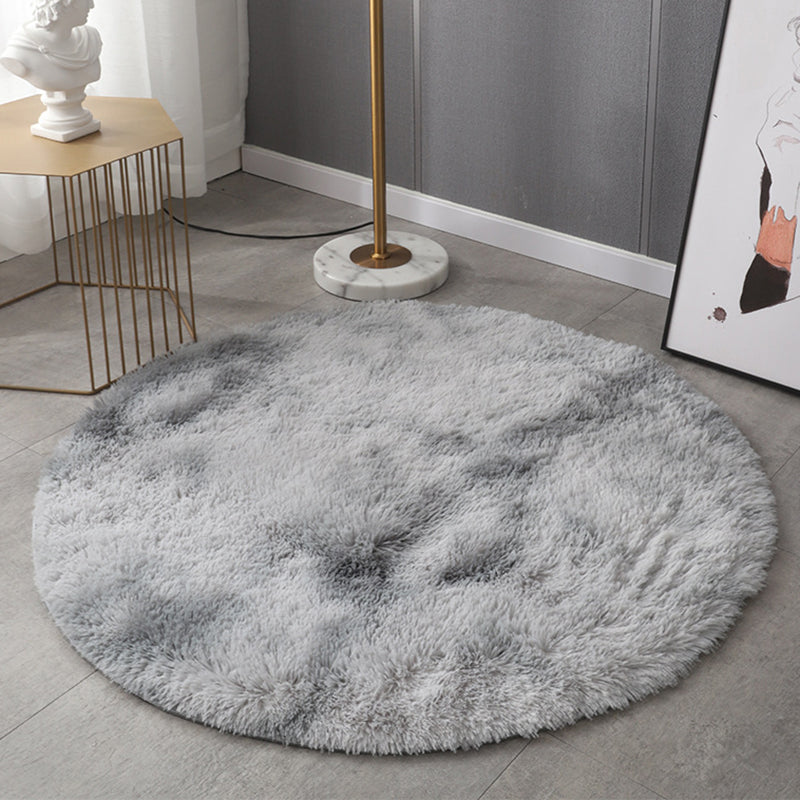 Simple Solid Color Rug Multi-Color Polyster Area Carpet Non-Slip Backing Pet Friendly Easy Care Indoor Rug for Bedroom Grey Clearhalo 'Area Rug' 'Casual' 'Rugs' Rug' 2480151