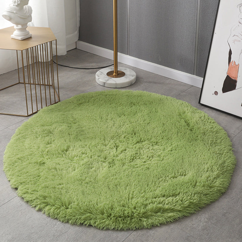 Simple Solid Color Rug Multi-Color Polyster Area Carpet Non-Slip Backing Pet Friendly Easy Care Indoor Rug for Bedroom Green Clearhalo 'Area Rug' 'Casual' 'Rugs' Rug' 2480152