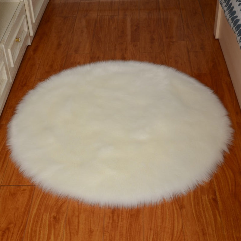 Calming Solid Color Rug Multi Color Fluffy Area Carpet Non-Slip Pet Friendly Easy Care Indoor Rug for Decoration White Clearhalo 'Area Rug' 'Casual' 'Rugs' Rug' 2480171