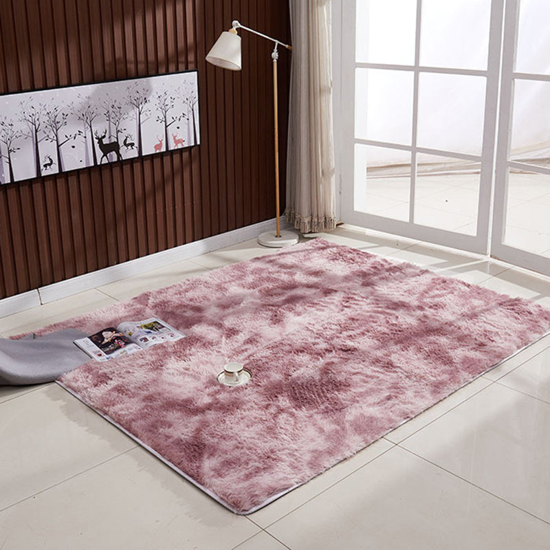 Multi Color Solid Color Rug Fuzzy Nordic Indoor Rug Anti-Slip Backing Pet Friendly Easy Care Area Carpet for Parlor Pink Clearhalo 'Area Rug' 'Casual' 'Rugs' Rug' 2480184