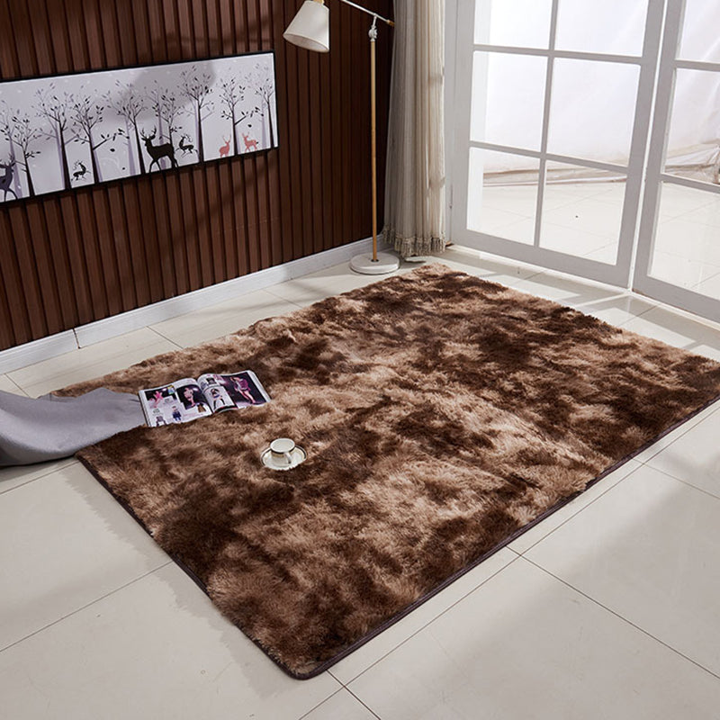 Multi Color Solid Color Rug Fuzzy Nordic Indoor Rug Anti-Slip Backing Pet Friendly Easy Care Area Carpet for Parlor Coffee Clearhalo 'Area Rug' 'Casual' 'Rugs' Rug' 2480185
