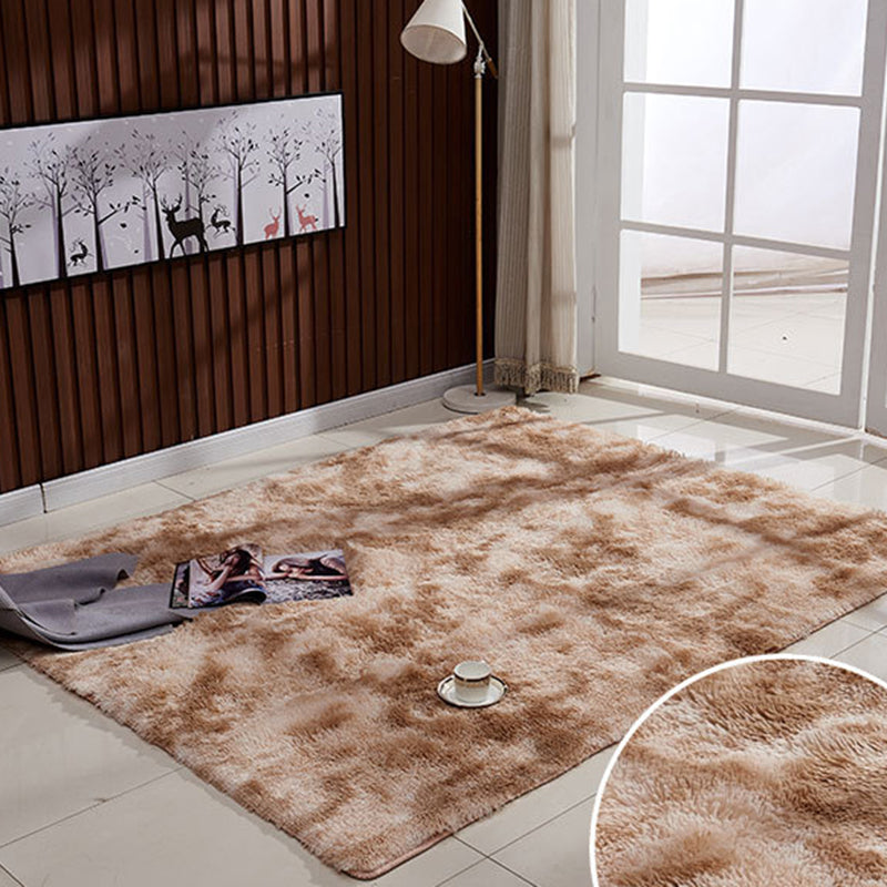 Multi Color Solid Color Rug Fuzzy Nordic Indoor Rug Anti-Slip Backing Pet Friendly Easy Care Area Carpet for Parlor Clearhalo 'Area Rug' 'Casual' 'Rugs' Rug' 2480194