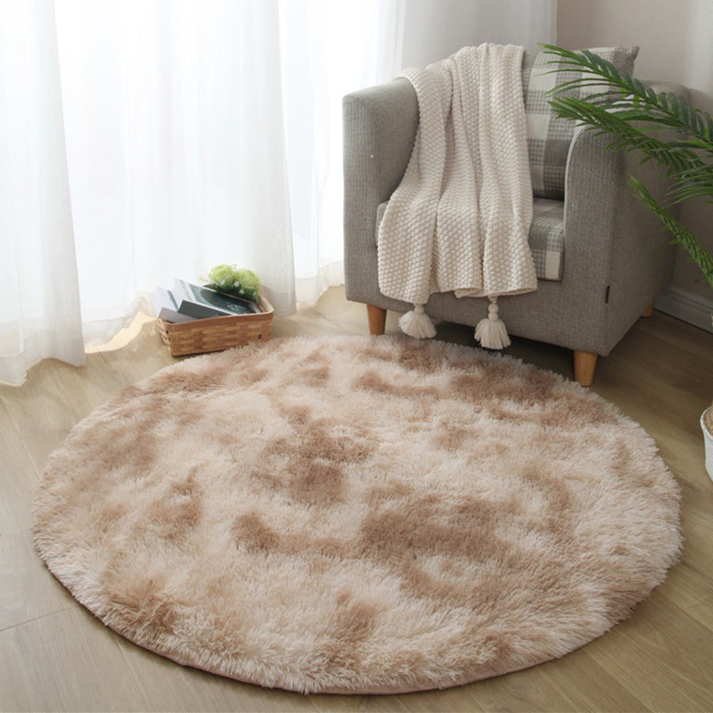Novelty Solid Color Rug Multicolored Fuzzy Area Carpet Anti-Slip Backing Pet Friendly Stain-Resistant Rug for Bedroom Dark Camel Clearhalo 'Area Rug' 'Rug' 2480205
