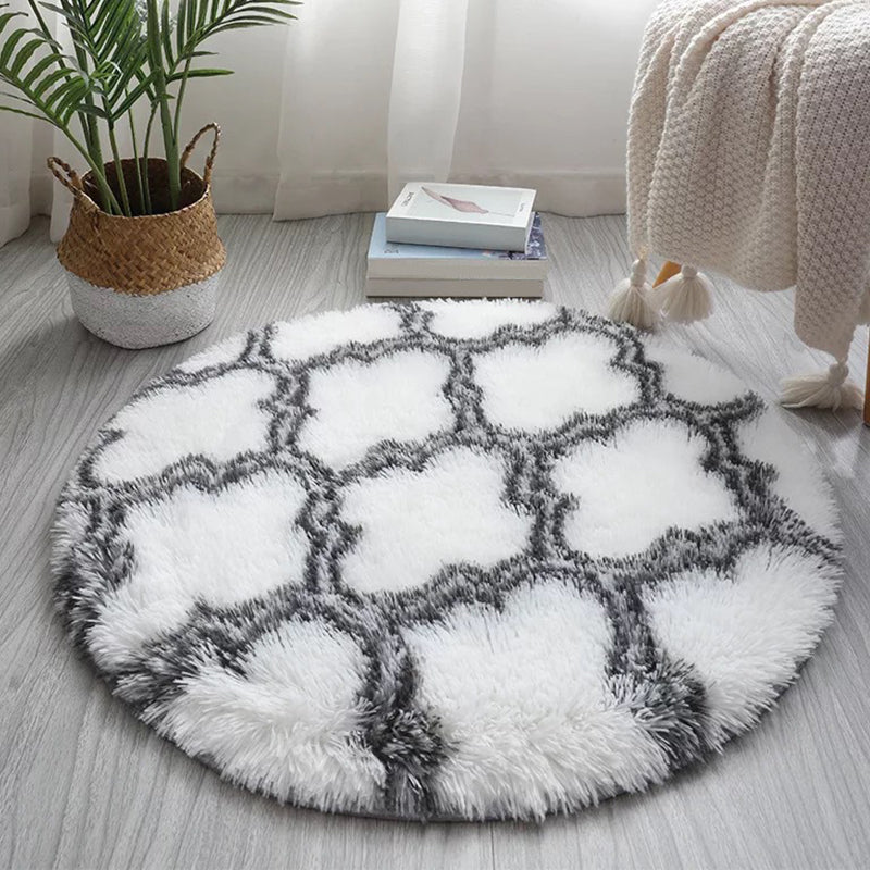 Scandinavian Decoration Rug Multi Colored Printed Area Carpet Non-Slip Backing Stain-Resistant Indoor Rug Gray-White Clearhalo 'Area Rug' 'Casual' 'Rugs' Rug' 2480206