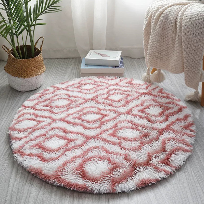 Scandinavian Decoration Rug Multi Colored Printed Area Carpet Non-Slip Backing Stain-Resistant Indoor Rug Red-White Clearhalo 'Area Rug' 'Casual' 'Rugs' Rug' 2480211