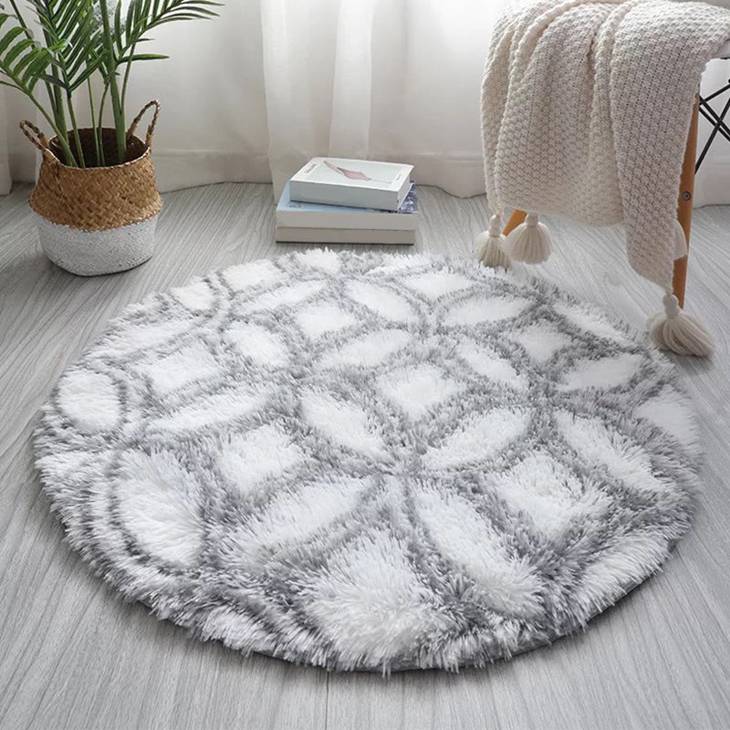 Scandinavian Decoration Rug Multi Colored Printed Area Carpet Non-Slip Backing Stain-Resistant Indoor Rug Light Gray-White Clearhalo 'Area Rug' 'Casual' 'Rugs' Rug' 2480212