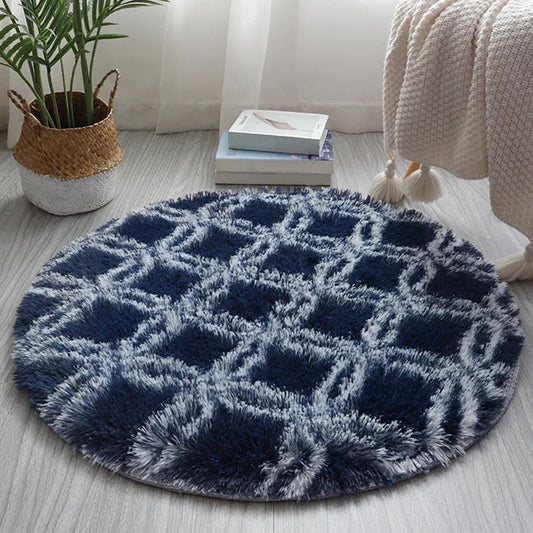 Scandinavian Decoration Rug Multi Colored Printed Area Carpet Non-Slip Backing Stain-Resistant Indoor Rug Dark Blue Clearhalo 'Area Rug' 'Casual' 'Rugs' Rug' 2480214