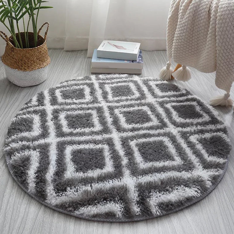 Scandinavian Decoration Rug Multi Colored Printed Area Carpet Non-Slip Backing Stain-Resistant Indoor Rug Grey Clearhalo 'Area Rug' 'Casual' 'Rugs' Rug' 2480217