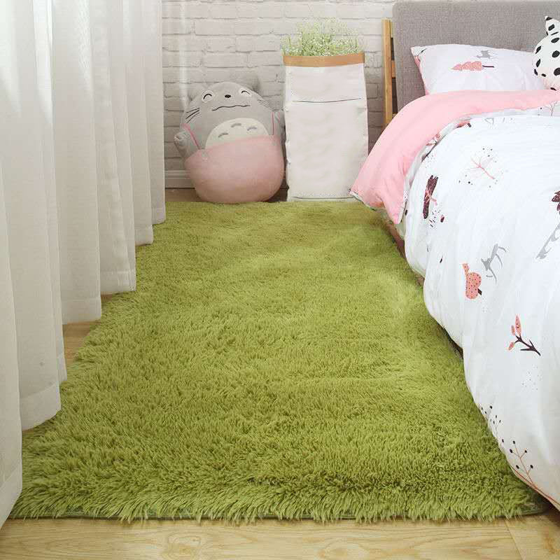Simple Solid Color Rug Multi Colored Polypropylene Area Carpet Anti-Slip Backing Pet Friendly Indoor Rug for Bedroom Fruit Green Clearhalo 'Area Rug' 'Casual' 'Rugs' Rug' 2480228