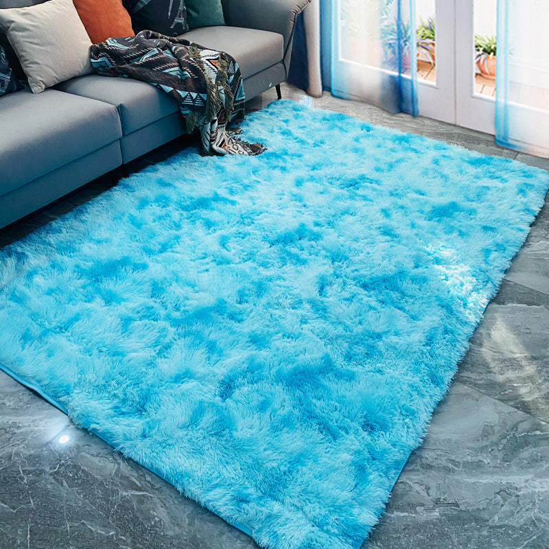 Fancy Ombre Printed Rug Multi Colored Synthetics Area Carpet Stain-Resistant Easy Care Indoor Rug for Living Room Sky Blue Clearhalo 'Area Rug' 'Casual' 'Rugs' Rug' 2480241
