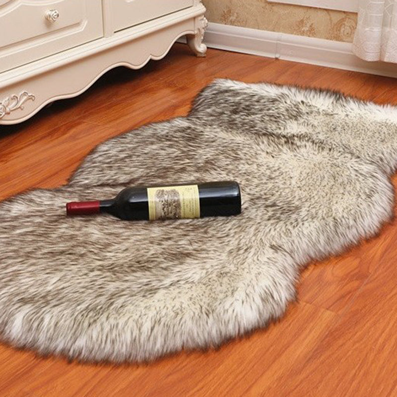 Multi-Color Solid Color Rug Fuzzy Casual Indoor Rug Anti-Slip Backing Pet Friendly Washable Area Carpet for Bedroom Khaki Clearhalo 'Area Rug' 'Casual' 'Rugs' Rug' 2480262