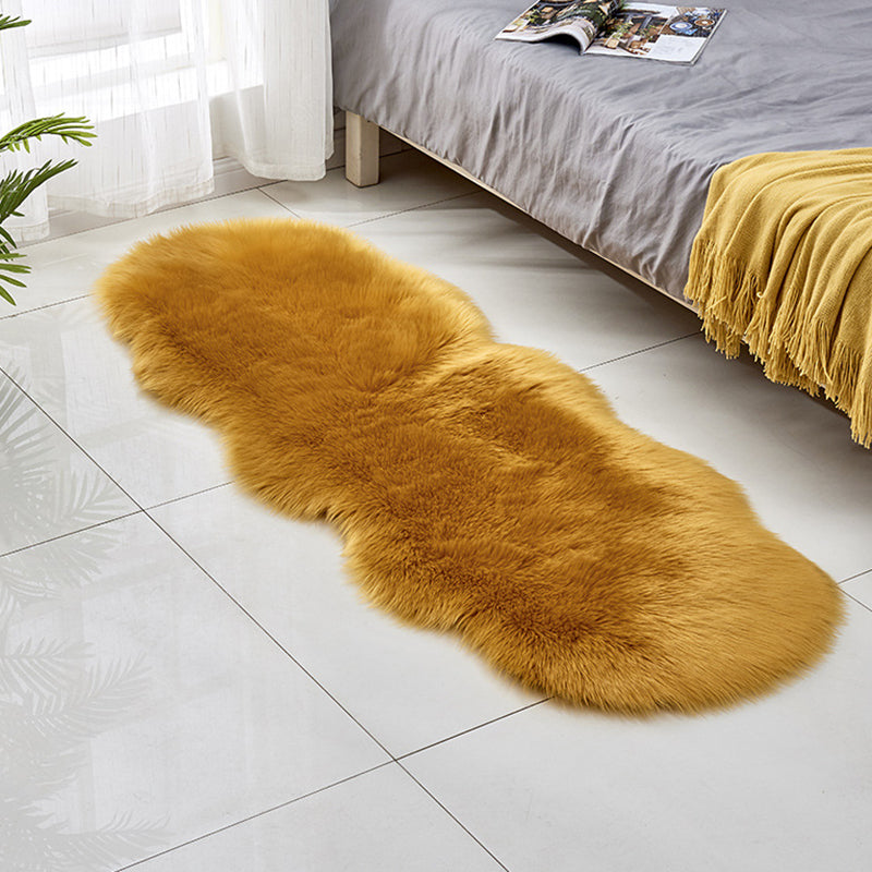 Contemporary Solid Color Rug Multi Colored Cotton Blend Area Carpet Anti-Slip Backing Stain-Resistant Indoor Rug for Room Camel 2' x 5'11" Clearhalo 'Area Rug' 'Casual' 'Rugs' Rug' 2480286