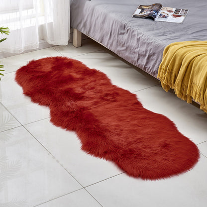 Contemporary Solid Color Rug Multi Colored Cotton Blend Area Carpet Anti-Slip Backing Stain-Resistant Indoor Rug for Room Red 2' x 5'11" Clearhalo 'Area Rug' 'Casual' 'Rugs' Rug' 2480291