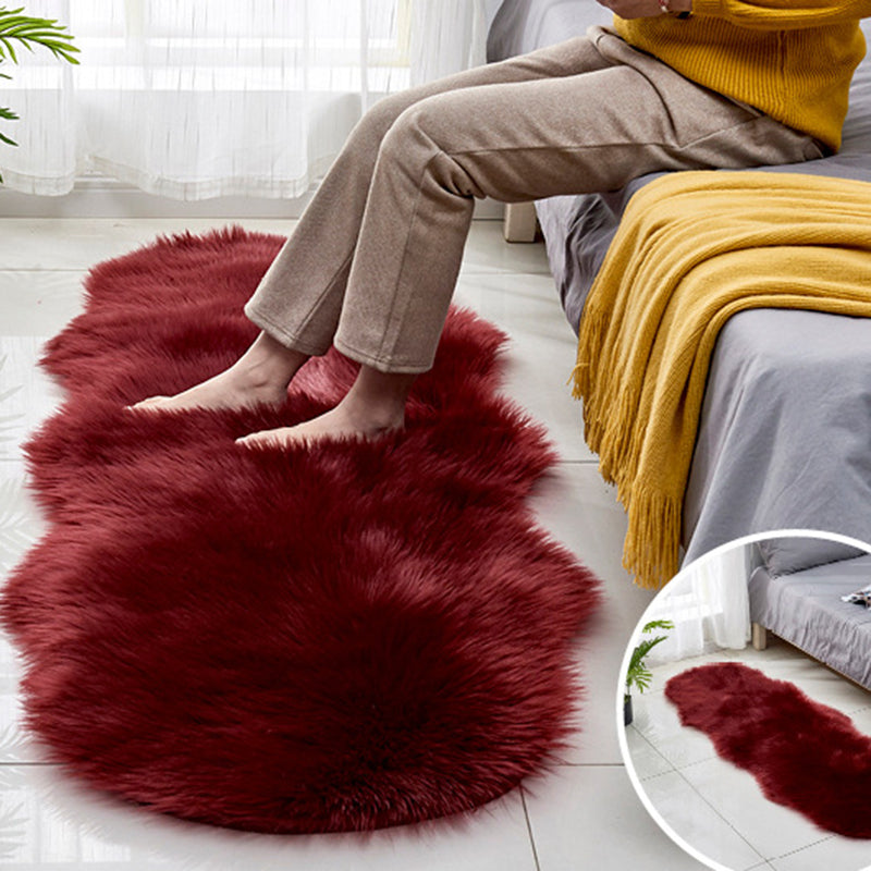 Contemporary Solid Color Rug Multi Colored Cotton Blend Area Carpet Anti-Slip Backing Stain-Resistant Indoor Rug for Room Clearhalo 'Area Rug' 'Casual' 'Rugs' Rug' 2480295