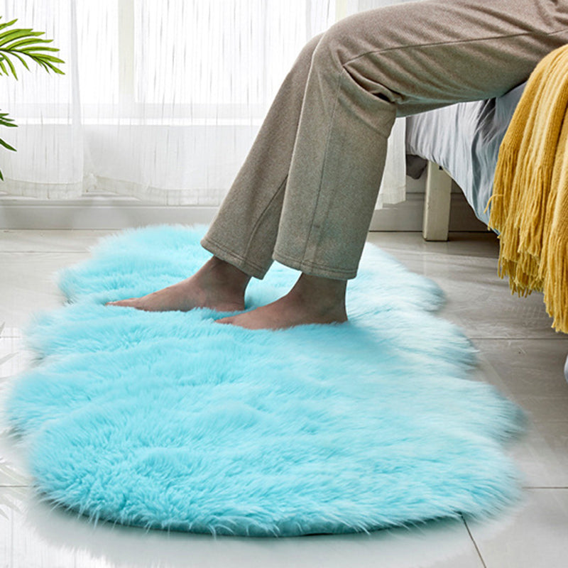 Contemporary Solid Color Rug Multi Colored Cotton Blend Area Carpet Anti-Slip Backing Stain-Resistant Indoor Rug for Room Clearhalo 'Area Rug' 'Casual' 'Rugs' Rug' 2480296