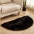 Multi-Color Novelty Rug Fuzzy Solid Color Indoor Rug Pet Friendly Washable Easy Care Area Carpet for Living Room Black 1'6" x 3' Clearhalo 'Area Rug' 'Casual' 'Rugs' Rug' 2480303