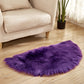 Multi-Color Novelty Rug Fuzzy Solid Color Indoor Rug Pet Friendly Washable Easy Care Area Carpet for Living Room Purple 1'6" x 3' Clearhalo 'Area Rug' 'Casual' 'Rugs' Rug' 2480311