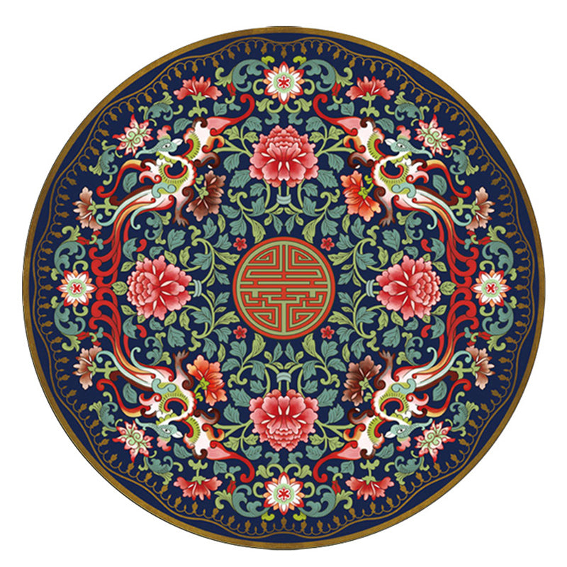 Chinoiserie Floral Printed Rug Multi-Color Polypropylene Indoor Rug Non-Slip Pet Friendly Area Carpet for Decoration Clearhalo 'Area Rug' 'Rug' 2480372