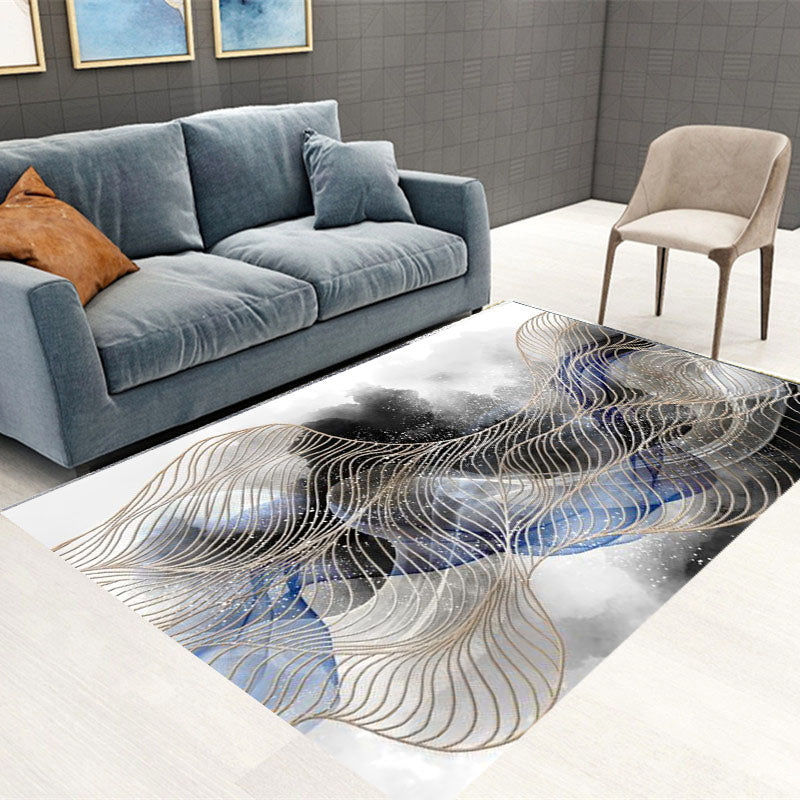 Novelty Living Room Rug Multi Color Patterned Area Carpet Anti-Slip Backing Pet Friendly Washable Indoor Rug Light Gray Clearhalo 'Area Rug' 'Rug' 2480381