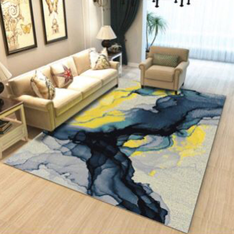 Novelty Living Room Rug Multi Color Patterned Area Carpet Anti-Slip Backing Pet Friendly Washable Indoor Rug Yellow Clearhalo 'Area Rug' 'Rug' 2480388