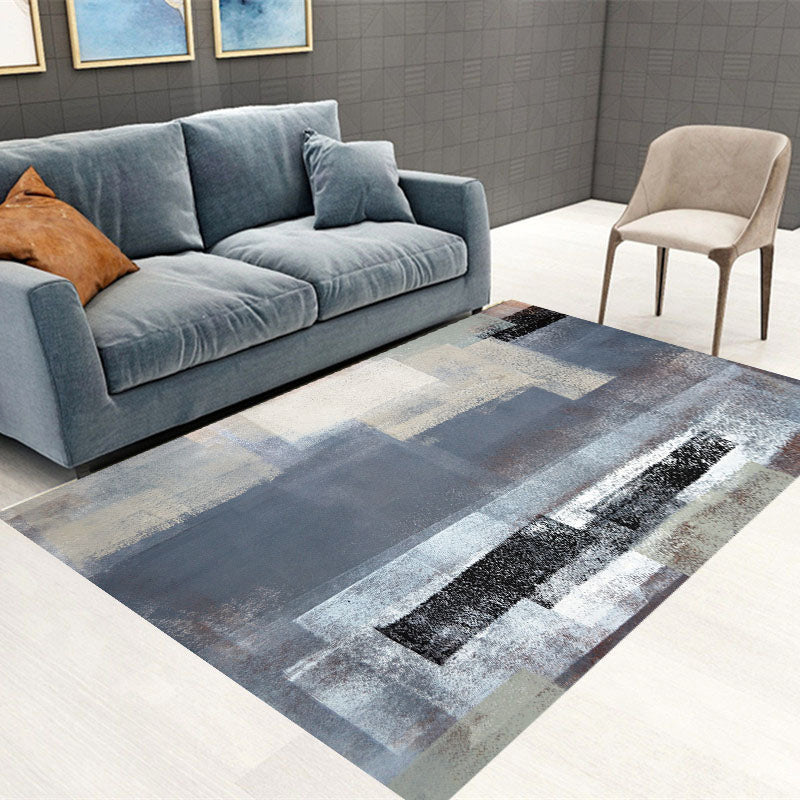 Novelty Living Room Rug Multi Color Patterned Area Carpet Anti-Slip Backing Pet Friendly Washable Indoor Rug Smoke Gray Clearhalo 'Area Rug' 'Rug' 2480391