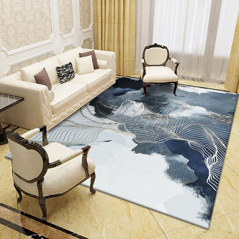 Novelty Living Room Rug Multi Color Patterned Area Carpet Anti-Slip Backing Pet Friendly Washable Indoor Rug Silver Gray Clearhalo 'Area Rug' 'Rug' 2480396