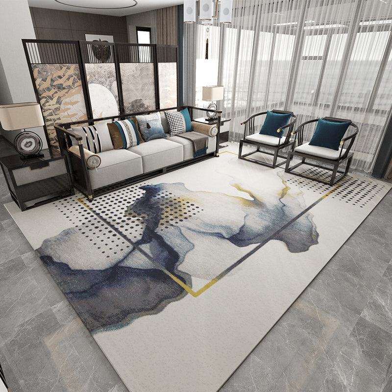 Multi-Color Parlor Rug Modern Patterned Area Carpet Cotton Blend Non-Slip Backing Easy Care Indoor Rug Grey Clearhalo 'Area Rug' 'Rug' 2480405