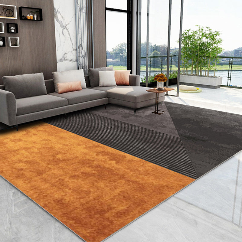 Luxury Geometric Printed Rug Multi Color Cotton Blend Indoor Rug Easy Care Pet Friendly Area Carpet for Living Room Gray-Orange Clearhalo 'Area Rug' 'Rug' 2480412