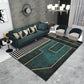 Modern Geometric Printed Rug Multi-Color Cotton Blend Area Carpet Anti-Slip Backing Easy Care Indoor Rug for Parlor Blackish Green Clearhalo 'Area Rug' 'Rug' 2480443