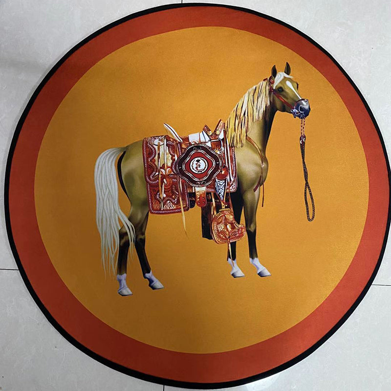 Scandinavian Decoration Rug Multi-Color Animal Printed Area Carpet Cotton Blend Non-Slip Pet Friendly Indoor Rug Yellow Clearhalo 'Area Rug' 'Rug' 2480474