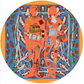 Scandinavian Decoration Rug Multi-Color Animal Printed Area Carpet Cotton Blend Non-Slip Pet Friendly Indoor Rug Blue-Orange Clearhalo 'Area Rug' 'Rug' 2480481