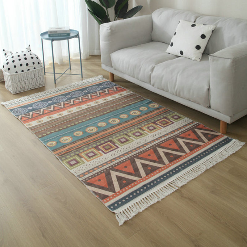 Simple Living Room Rug Multi-Color Geometric Printed Area Carpet Cotton Pet Friendly Easy Care Indoor Rug Clearhalo 'Area Rug' 'Rugs' 'Southwestern' Rug' 2480513