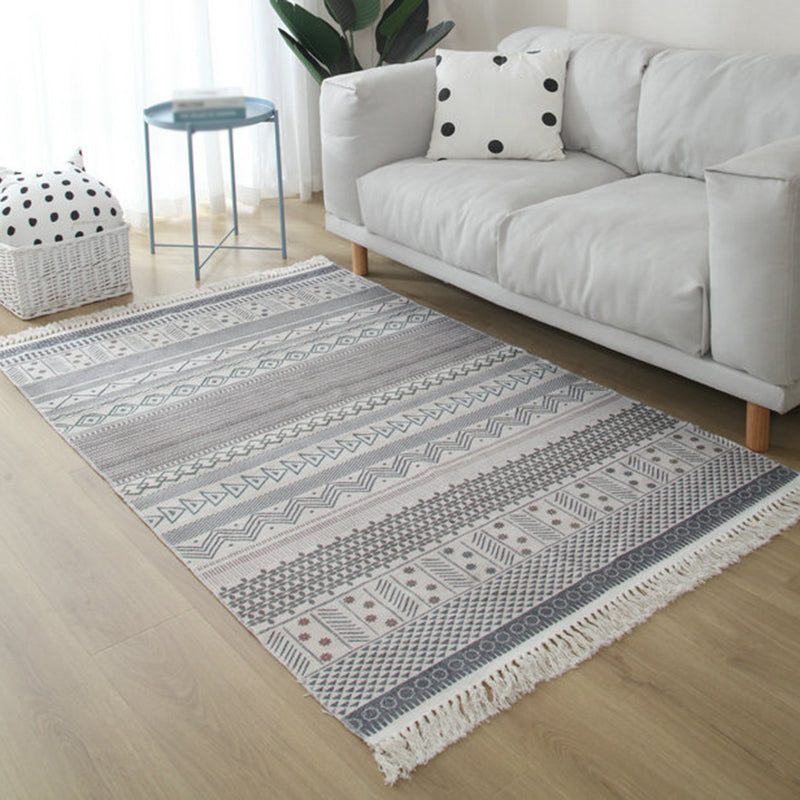 Simple Living Room Rug Multi-Color Geometric Printed Area Carpet Cotton Pet Friendly Easy Care Indoor Rug Light Coffee Clearhalo 'Area Rug' 'Rugs' 'Southwestern' Rug' 2480514