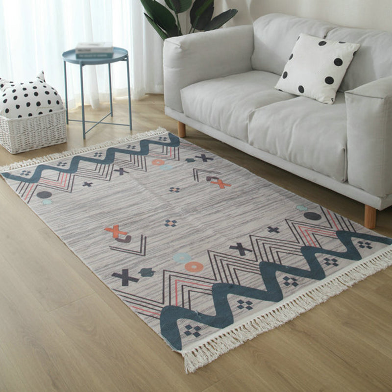 Simple Living Room Rug Multi-Color Geometric Printed Area Carpet Cotton Pet Friendly Easy Care Indoor Rug Clearhalo 'Area Rug' 'Rugs' 'Southwestern' Rug' 2480516