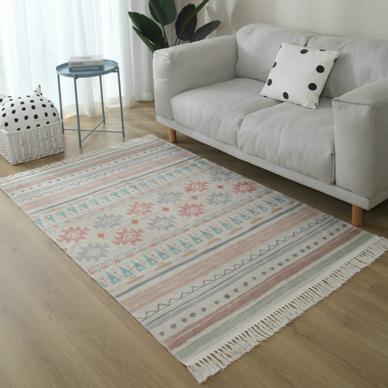 Simple Living Room Rug Multi-Color Geometric Printed Area Carpet Cotton Pet Friendly Easy Care Indoor Rug Clearhalo 'Area Rug' 'Rugs' 'Southwestern' Rug' 2480520
