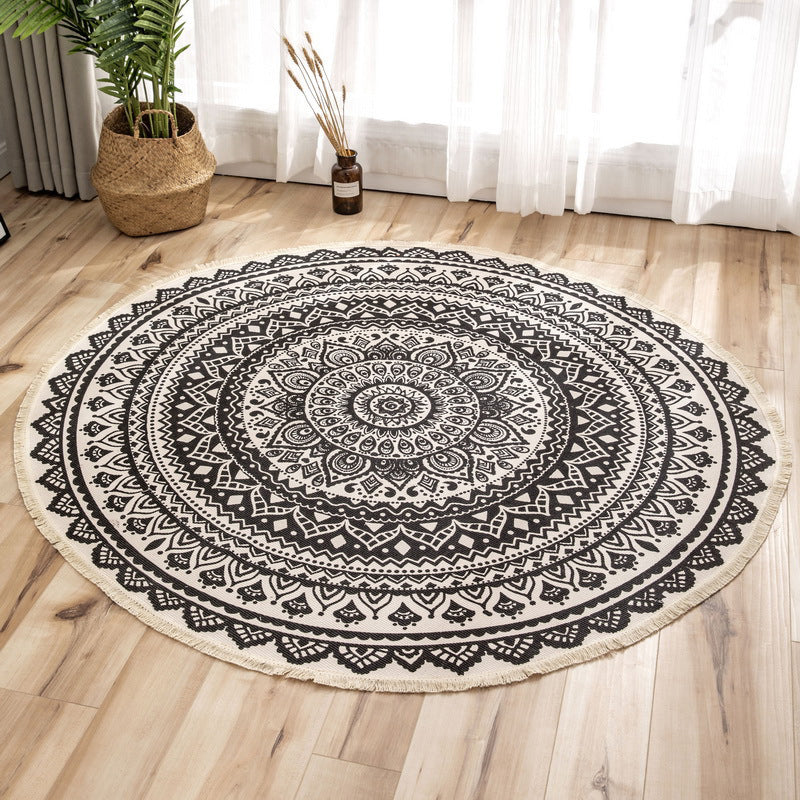Moroccan Geometric Printed Rug Multi-Color Cotton Area Carpet Easy Care Pet Friendly Indoor Rug for Bedroom Light Coffee Clearhalo 'Area Rug' 'Moroccan' 'Rugs' Rug' 2480541