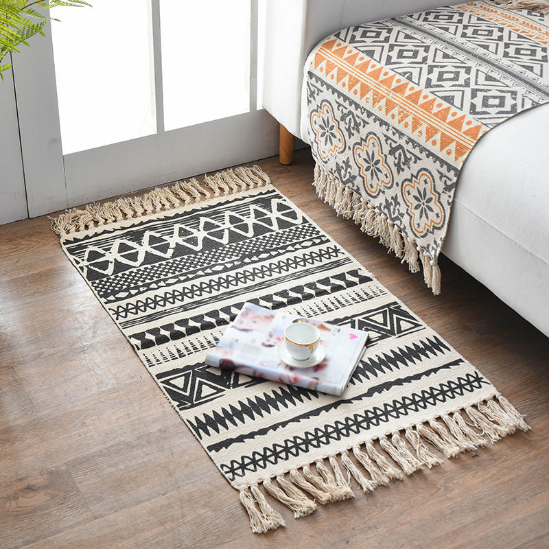 Multi-Color Southwestern Rug Cotton Geometric Printed Area Carpet Easy Care Pet Friendly Indoor Rug for Bedroom Clearhalo 'Area Rug' 'Rugs' 'Southwestern' Rug' 2480544