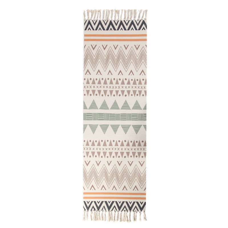 Multi-Color Southwestern Rug Cotton Geometric Printed Area Carpet Easy Care Pet Friendly Indoor Rug for Bedroom Khaki Clearhalo 'Area Rug' 'Rugs' 'Southwestern' Rug' 2480556