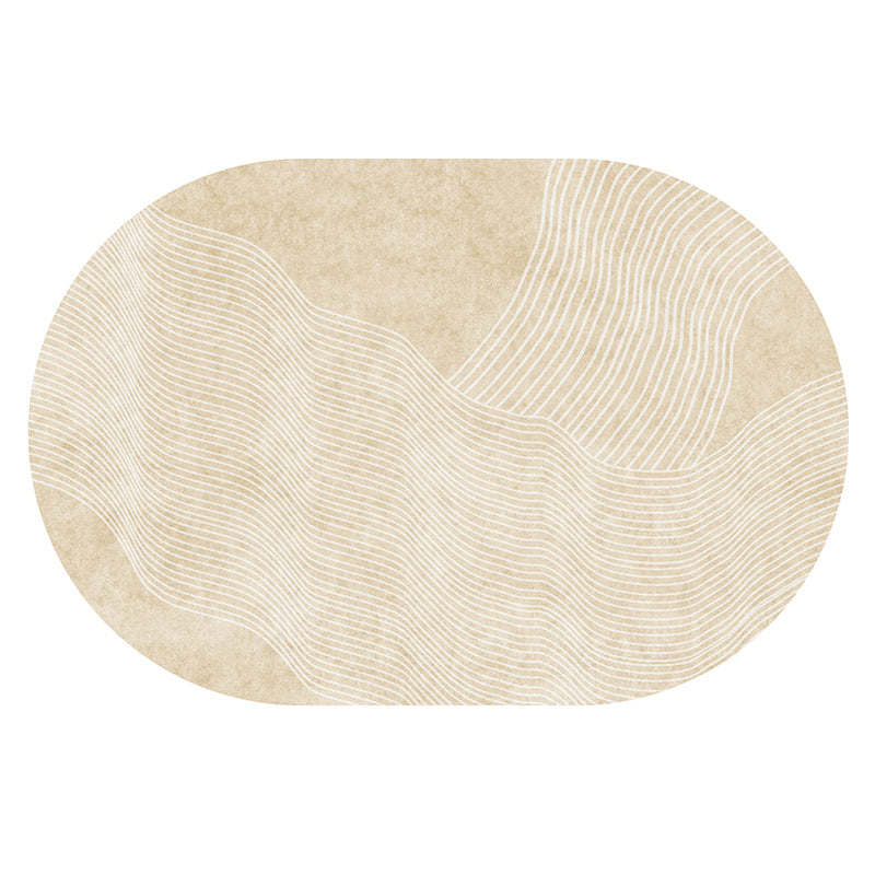 Minimalist Stripe Printed Rug Multi-Color Cotton Blend Area Carpet Non-Slip Backing Pet Friendly Indoor Rug for Decoration Camel Clearhalo 'Area Rug' 'Rug' 2480590