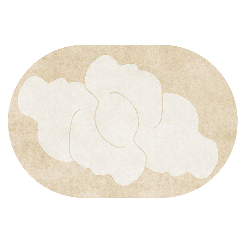 Minimalist Stripe Printed Rug Multi-Color Cotton Blend Area Carpet Non-Slip Backing Pet Friendly Indoor Rug for Decoration Light Camel Clearhalo 'Area Rug' 'Rug' 2480593