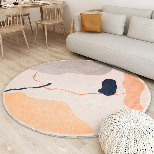 Multi-Color Nordic Rug Polypropylene Stripe Patterned Area Carpet Non-Slip Backing Pet Friendly Indoor Rug for Living Room Yellow-Red Clearhalo 'Area Rug' 'Rug' 2480623
