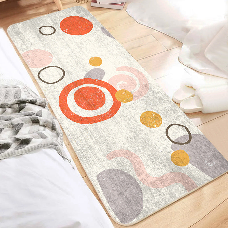 Cute Bedroom Rug Multi-Colored Cartoon Printed Indoor Rug Polyster Anti-Slip Backing Pet Friendly Area Carpet Grey Clearhalo 'Area Rug' 'Rug' 2480666