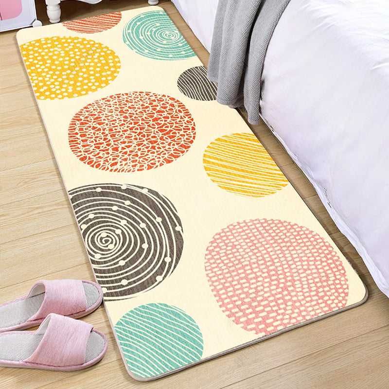 Cute Bedroom Rug Multi-Colored Cartoon Printed Indoor Rug Polyster Anti-Slip Backing Pet Friendly Area Carpet Light Yellow Clearhalo 'Area Rug' 'Rug' 2480669