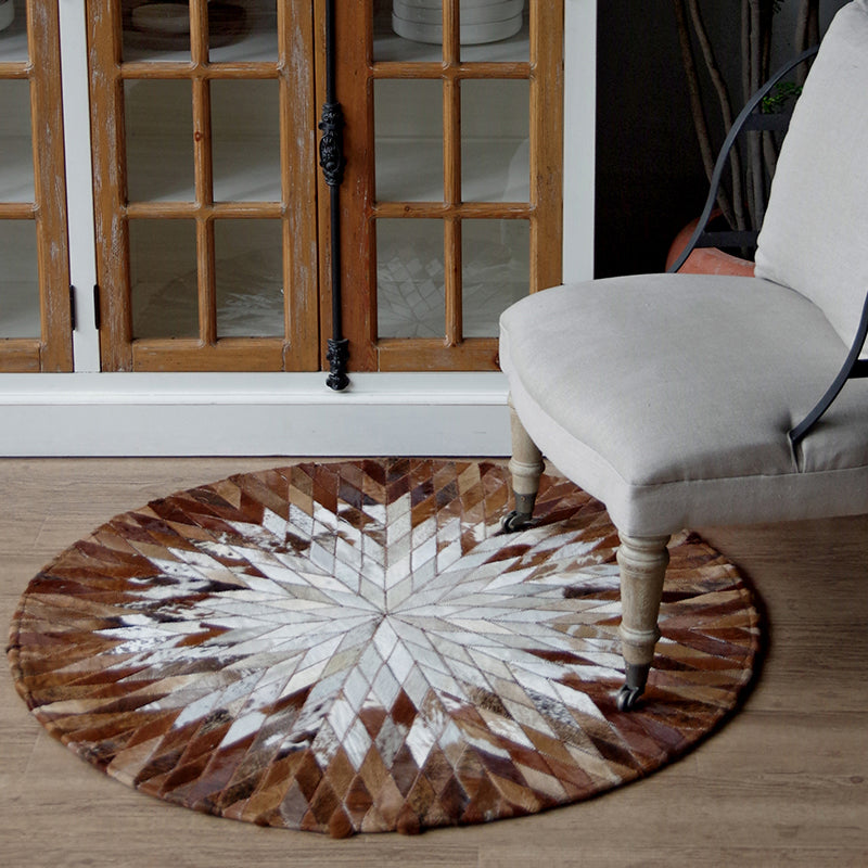 Scandinavian Living Room Rug Multi-Color Geometric Printed Indoor Rug Cowhide Non-Slip Pet Friendly Area Carpet Clearhalo 'Area Rug' 'Modern' 'Rugs' Rug' 2480783