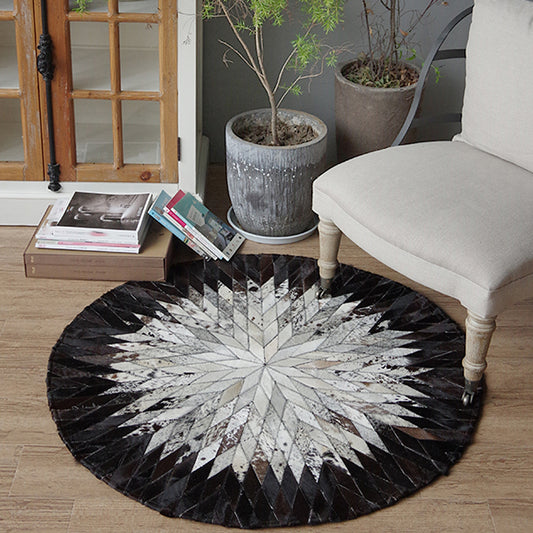 Scandinavian Living Room Rug Multi-Color Geometric Printed Indoor Rug Cowhide Non-Slip Pet Friendly Area Carpet Clearhalo 'Area Rug' 'Modern' 'Rugs' Rug' 2480786