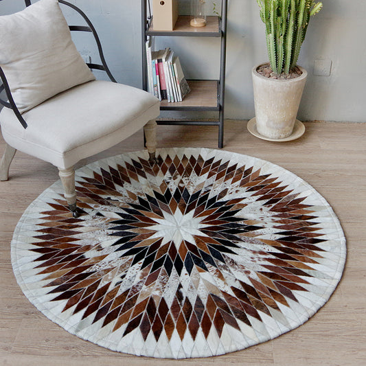 Scandinavian Living Room Rug Multi-Color Geometric Printed Indoor Rug Cowhide Non-Slip Pet Friendly Area Carpet Clearhalo 'Area Rug' 'Modern' 'Rugs' Rug' 2480788