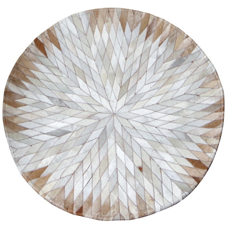 Scandinavian Living Room Rug Multi-Color Geometric Printed Indoor Rug Cowhide Non-Slip Pet Friendly Area Carpet White-Brown Clearhalo 'Area Rug' 'Modern' 'Rugs' Rug' 2480795
