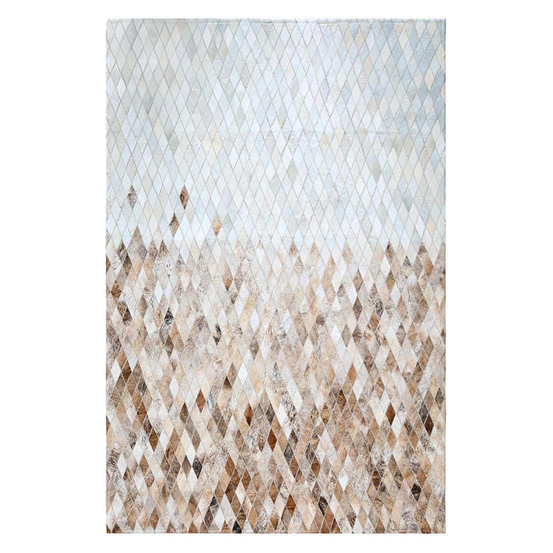 Novelty Geometric Pattern Rug Multicolored Cowhide Indoor Rug Anti-Slip Backng Easy Care Area Carpet for Decoration Light Brown Clearhalo 'Area Rug' 'Modern' 'Rugs' Rug' 2480802